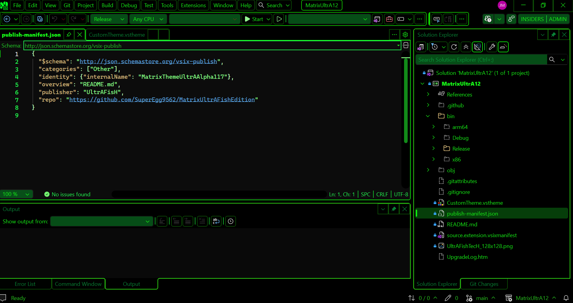Matrix Theme Preview